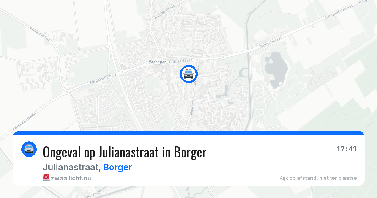 Ongeval op Julianastraat in Borger — 22 jun 2026