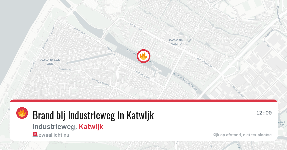 Brand bij Industrieweg in Katwijk — 18 jul 2026