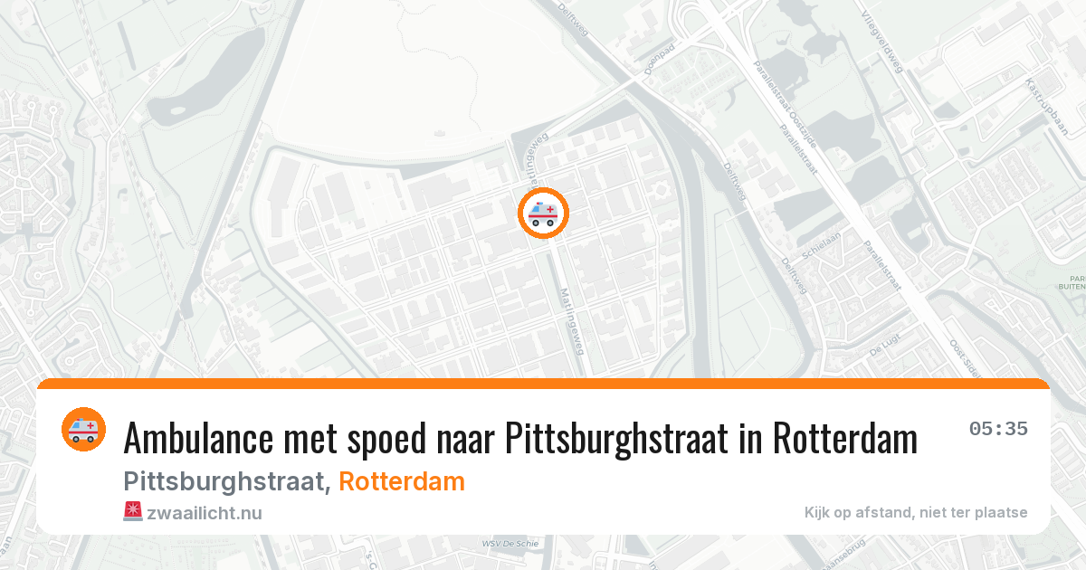 Ambulance met spoed naar Pittsburghstraat in Rotterdam — 1 jun 2026