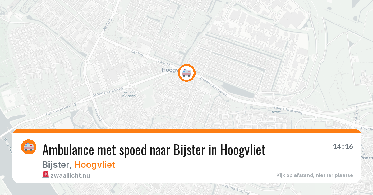 Ambulance met spoed naar Bijster in Hoogvliet — 25 mei 2026