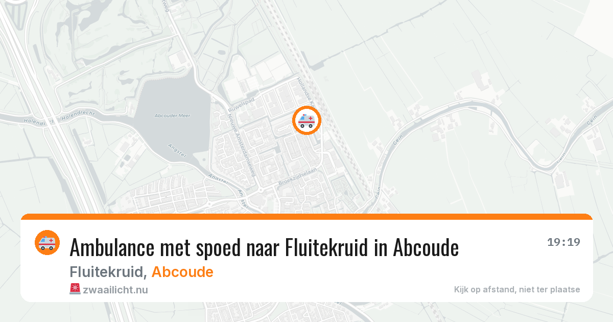 Ambulance met spoed naar Fluitekruid in Abcoude — 16 feb 2026