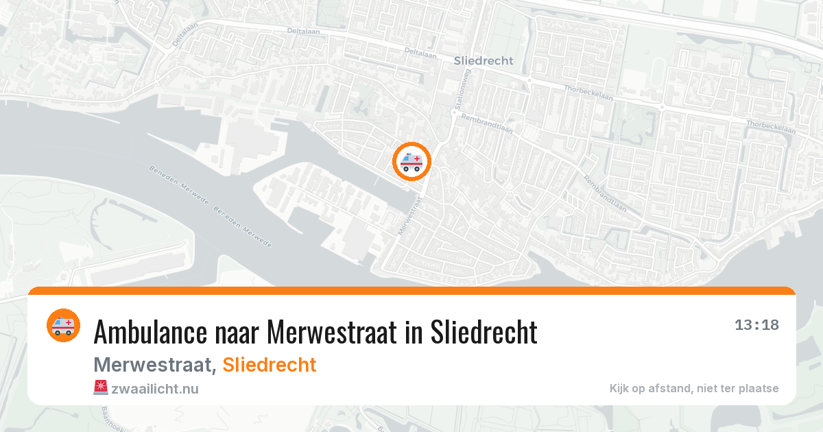 Ambulance naar Merwestraat in Sliedrecht — 27 apr 2026