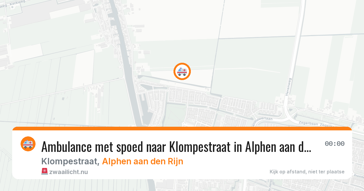 Ambulance met spoed naar Klompestraat in Alphen aan den Rijn — 16 jan 2026