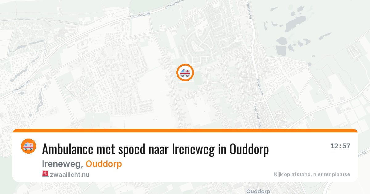 Ambulance met spoed naar Ireneweg in Ouddorp — 10 jul 2026