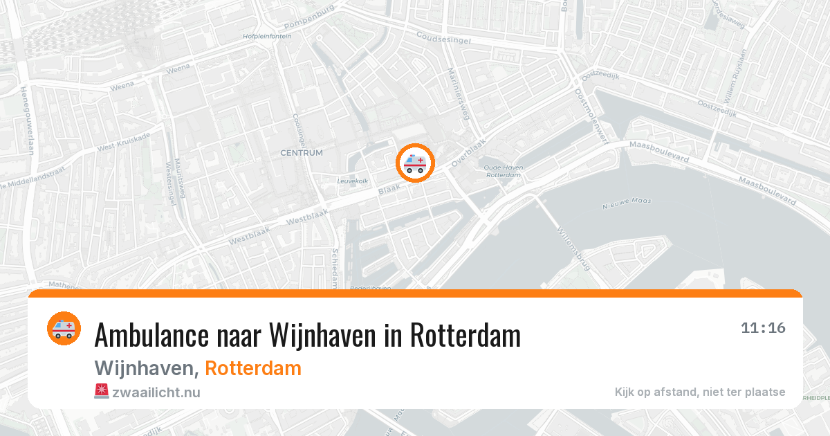 Ambulance naar Wijnhaven in Rotterdam — 29 apr 2026