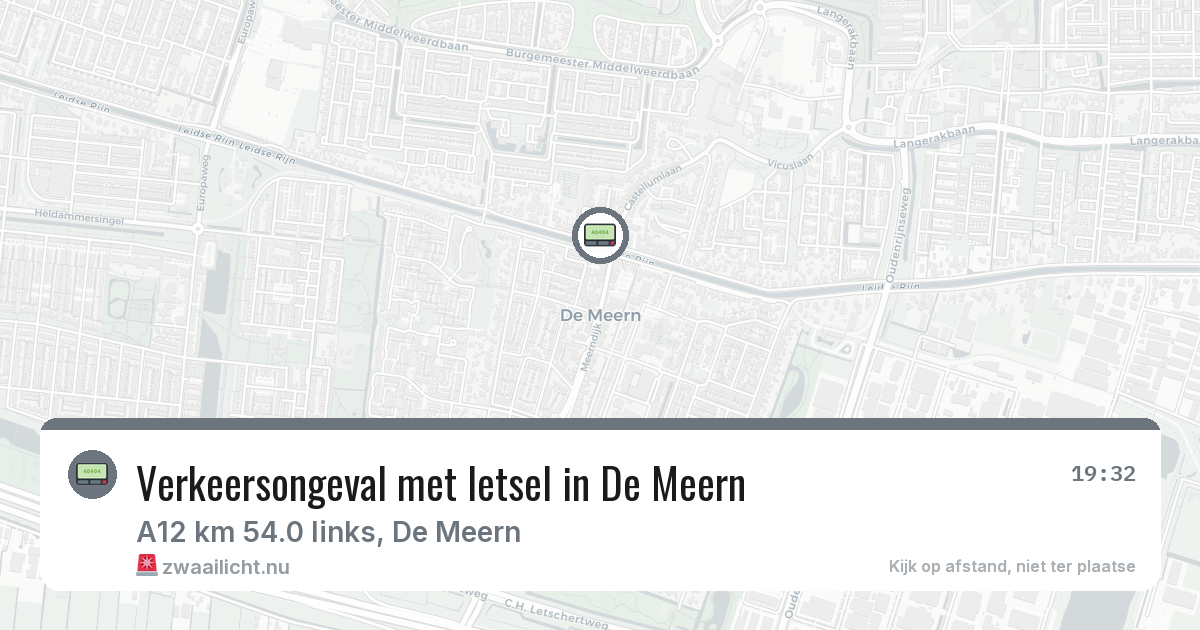 Verkeersongeval met letsel in De Meern — 2 apr 2026