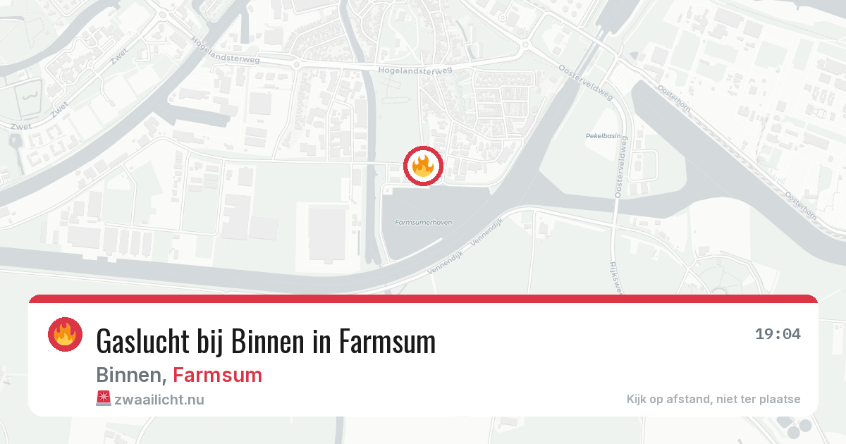 Gaslucht bij Binnen in Farmsum — 9 mei 2026