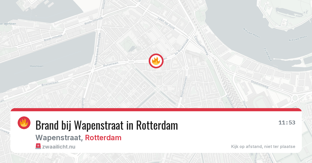 Brand bij Wapenstraat in Rotterdam — 9 mei 2026