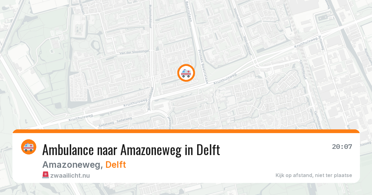 Ambulance naar Amazoneweg in Delft — 25 mei 2026