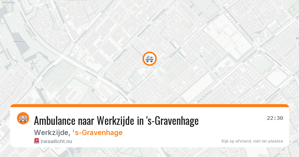 Ambulance naar Werkzijde in 's-Gravenhage — 22 jul 2026
