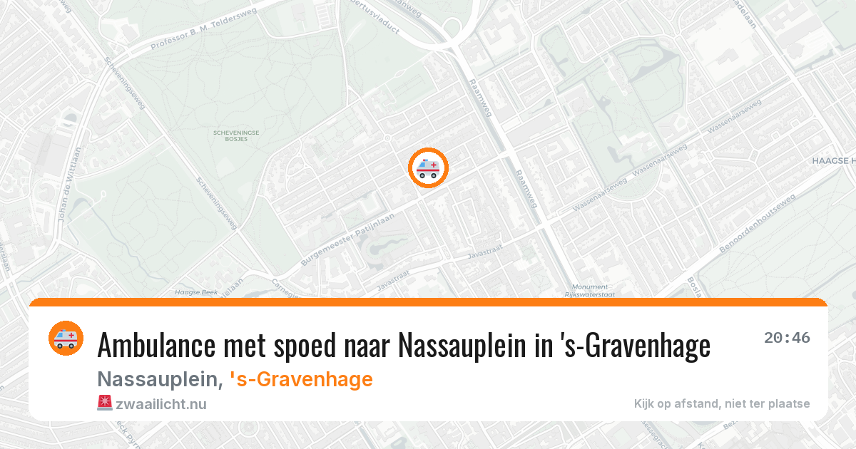 Ambulance met spoed naar Nassauplein in 's-Gravenhage — 26 apr 2026