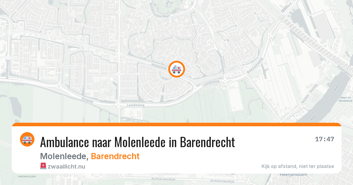 Ambulance naar Molenleede in Barendrecht — 26 jul 2026