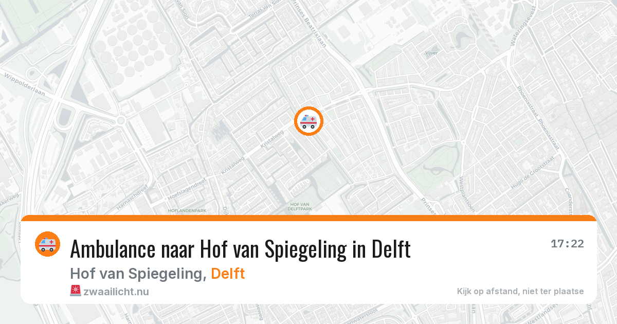 Ambulance naar Hof van Spiegeling in Delft — 15 jul 2026