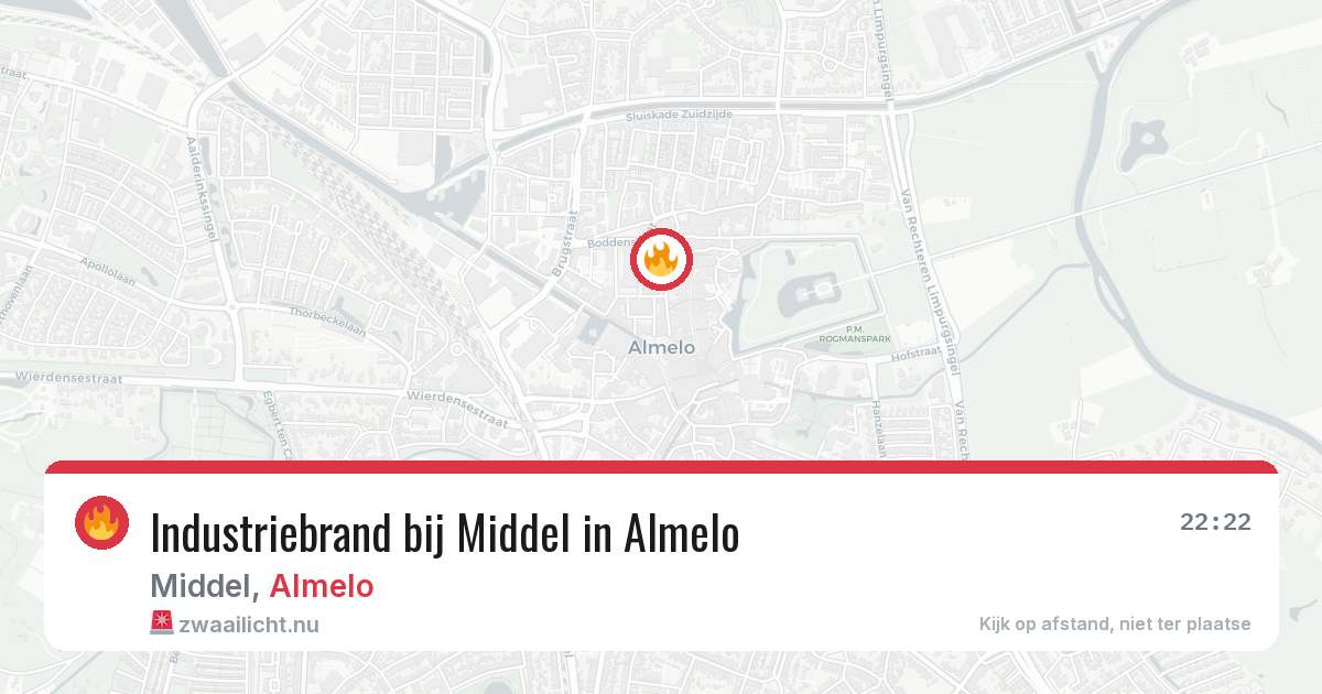 Industriebrand bij Middel in Almelo — 14 jul 2026