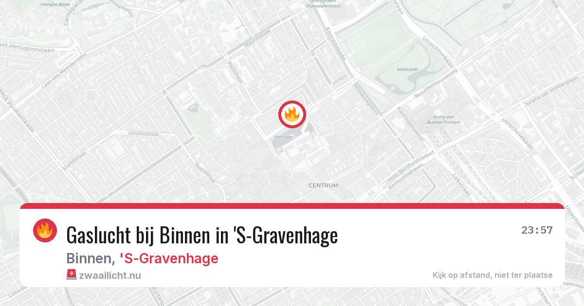 Gaslucht bij Binnen in 'S-Gravenhage — 9 mei 2026