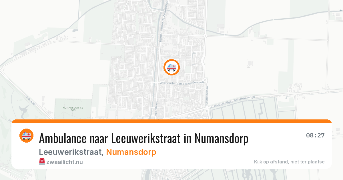 Ambulance naar Leeuwerikstraat in Numansdorp — 25 jul 2026