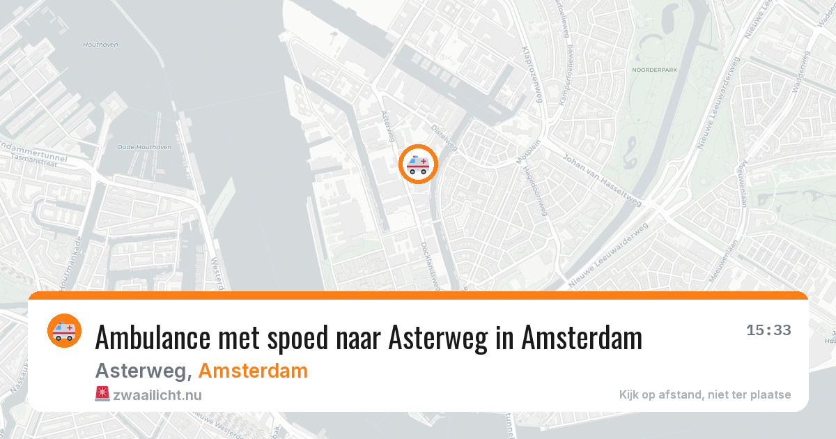 Ambulance met spoed naar Asterweg in Amsterdam — 15 mei 2026