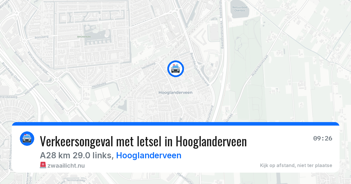 Verkeersongeval met letsel in Hooglanderveen — 12 mei 2026