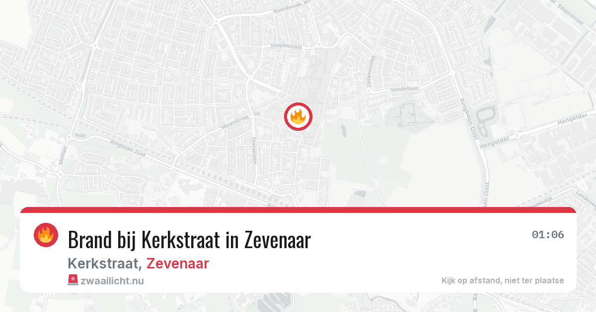 Brand bij Kerkstraat in Zevenaar — 4 mei 2026