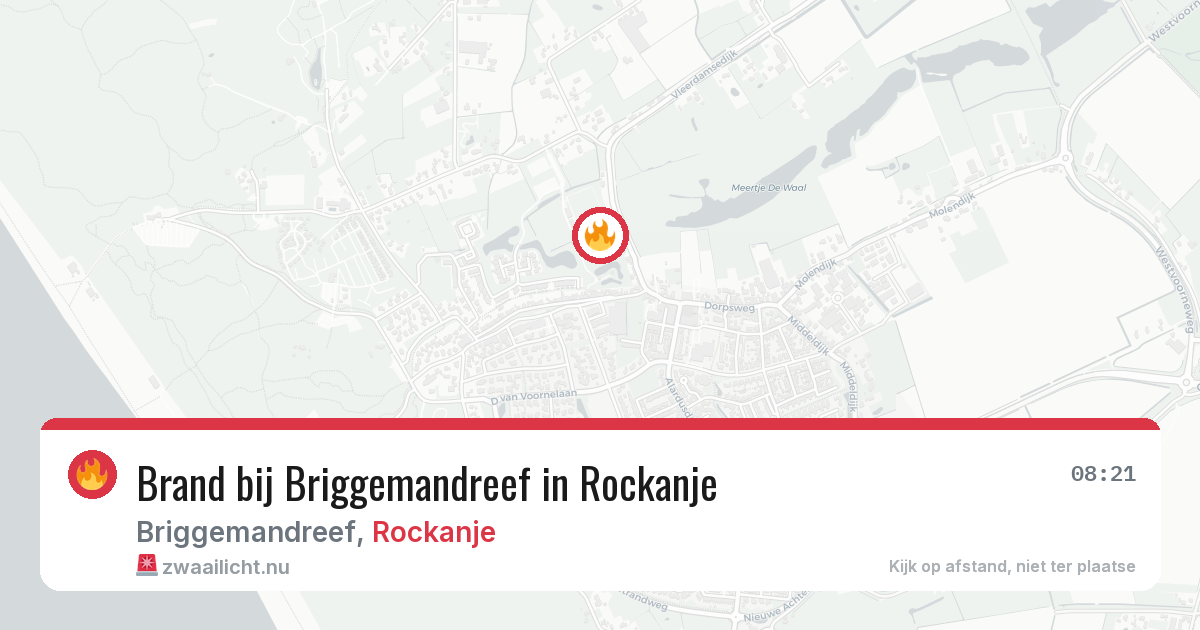 Brand bij Briggemandreef in Rockanje — 4 mei 2026
