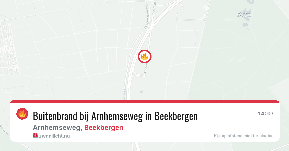 Buitenbrand bij Arnhemseweg in Beekbergen — 1 mei 2026