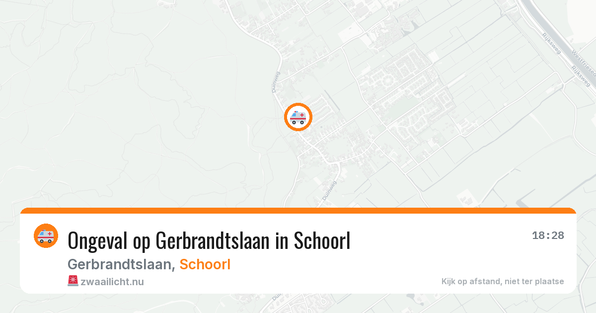 Ongeval op Gerbrandtslaan in Schoorl — 15 jul 2026