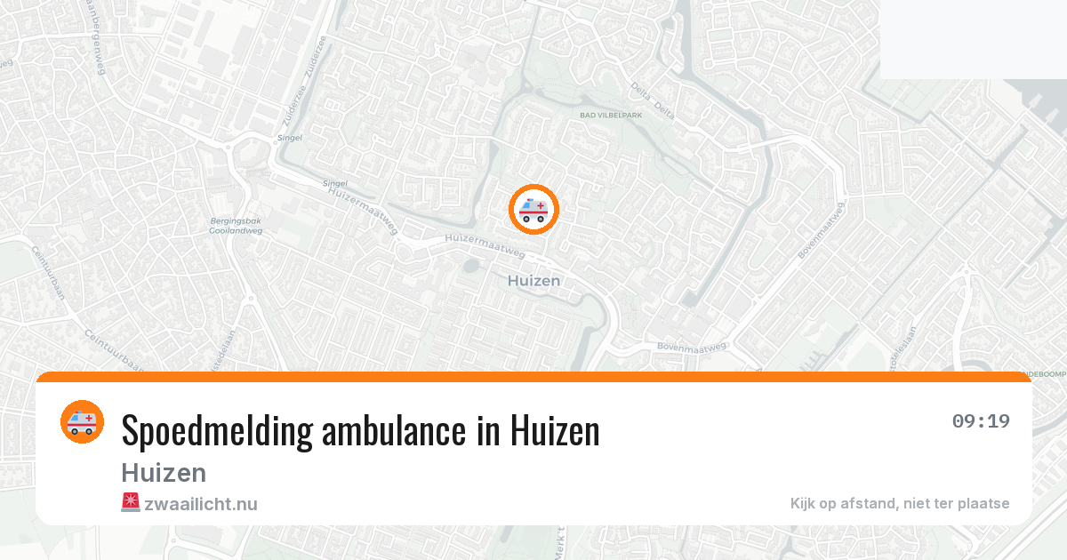 Spoedmelding ambulance in Huizen — 16 apr 2026