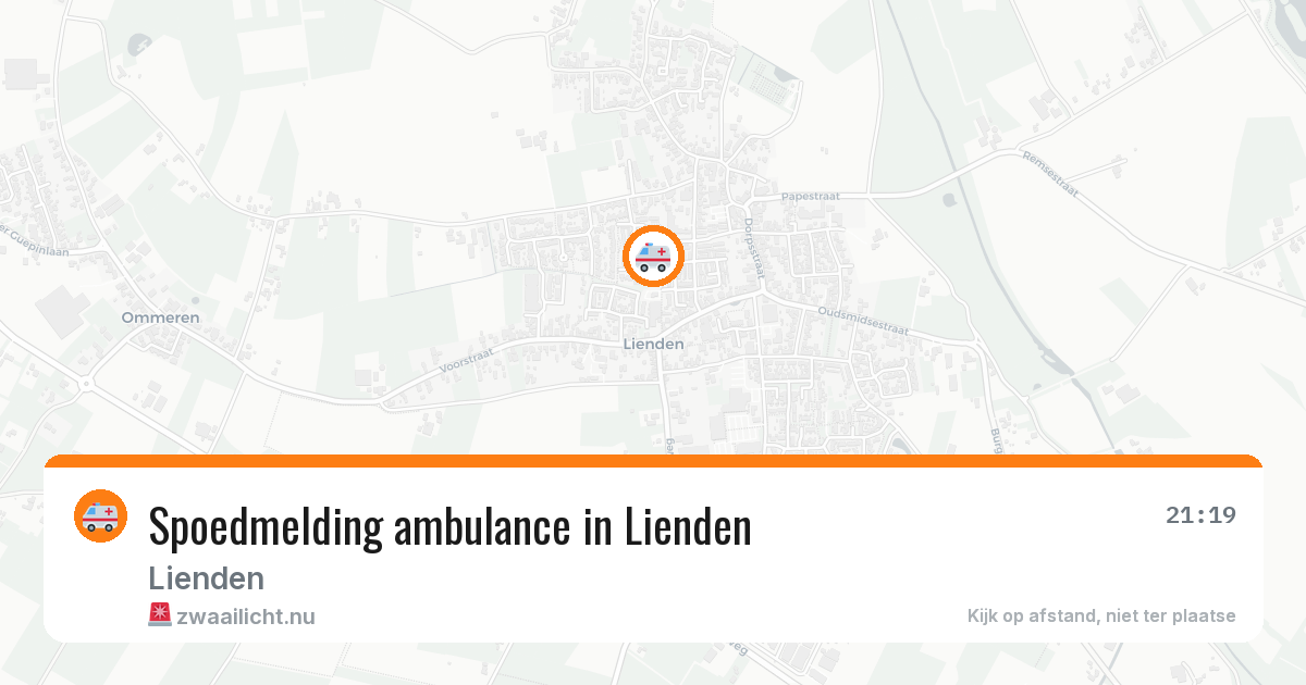 Spoedmelding ambulance in Lienden — 18 mrt 2026