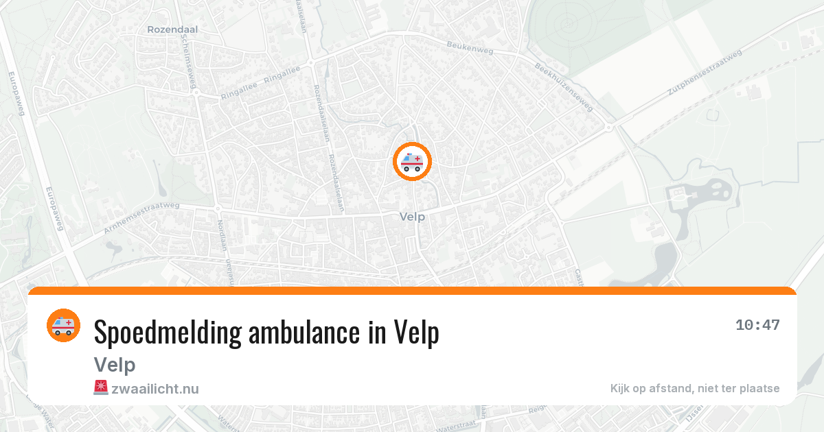 Spoedmelding ambulance in Velp — 18 jul 2026
