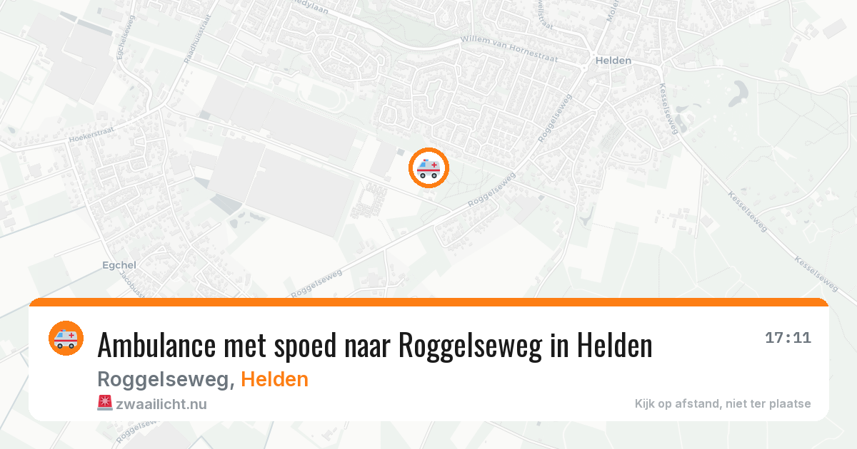 Ambulance met spoed naar Roggelseweg in Helden — 30 jun 2026