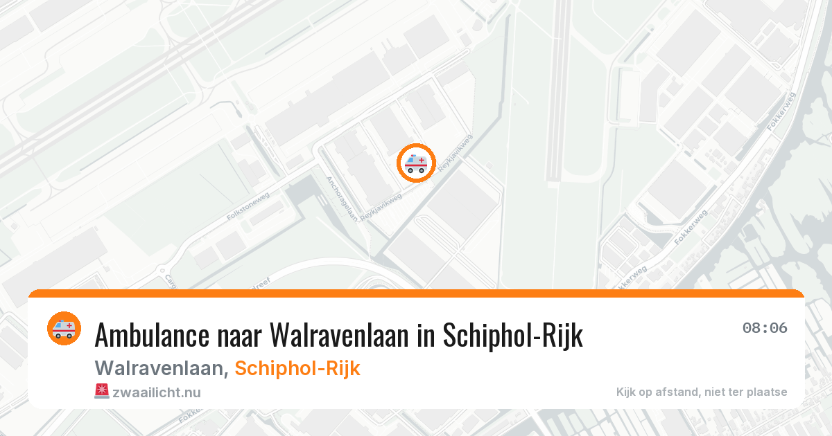 Ambulance naar Walravenlaan in Schiphol-Rijk — 14 jul 2026