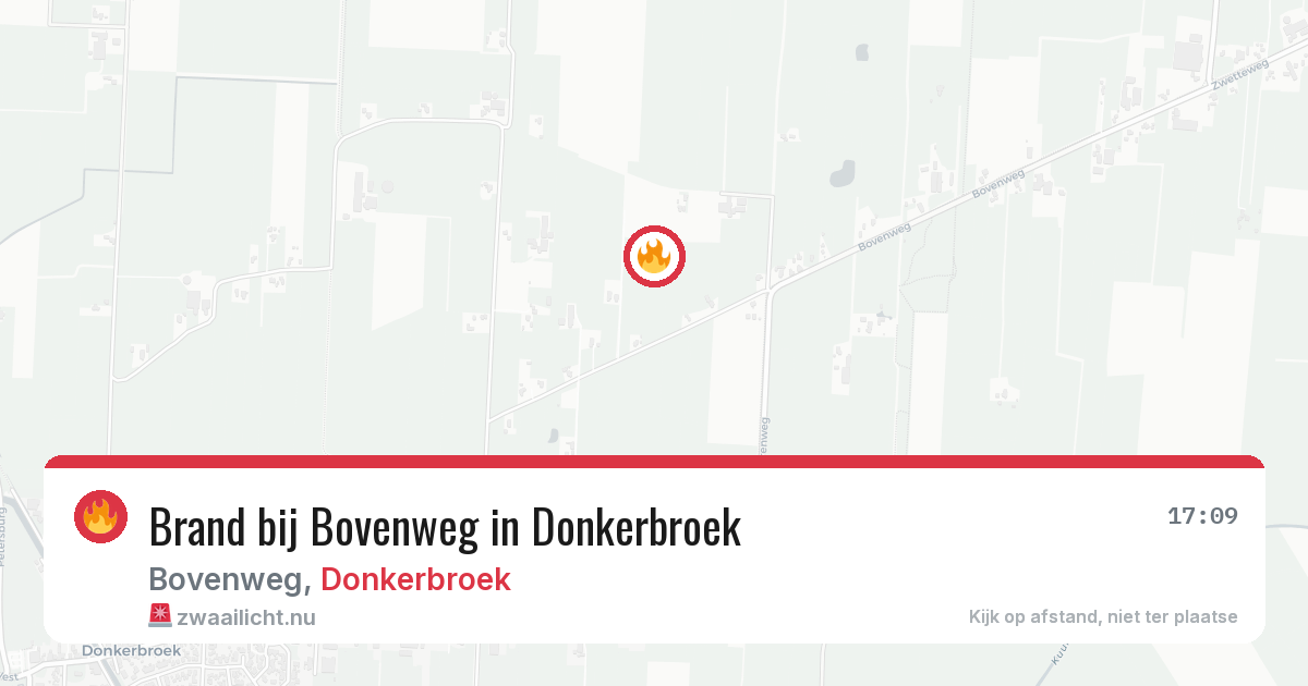 Brand bij Bovenweg in Donkerbroek — 22 apr 2026