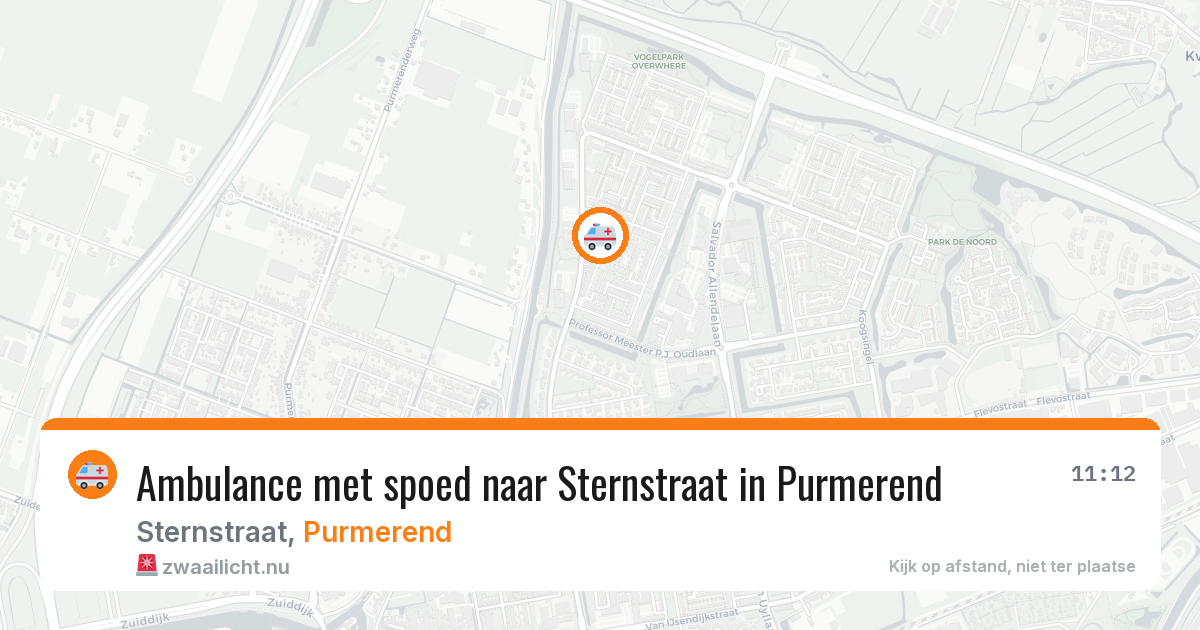 Ambulance met spoed naar Sternstraat in Purmerend — 17 jul 2026
