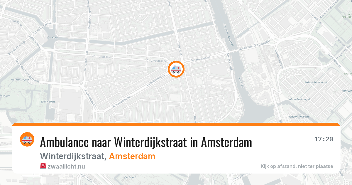Ambulance naar Winterdijkstraat in Amsterdam — 23 mrt 2026
