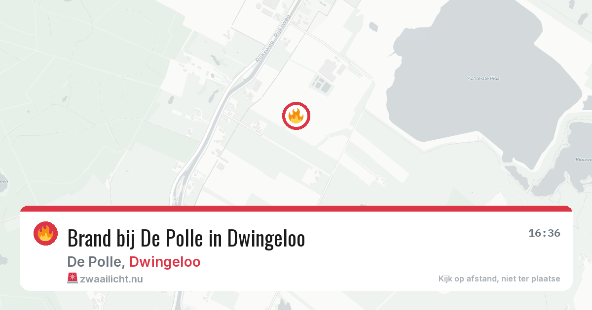 Brand bij De Polle in Dwingeloo — 11 mei 2026