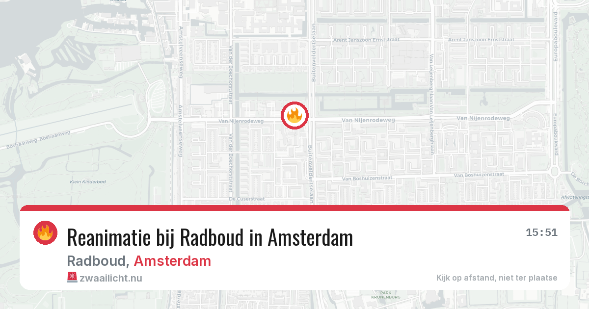 Reanimatie bij Radboud in Amsterdam — 15 mei 2026