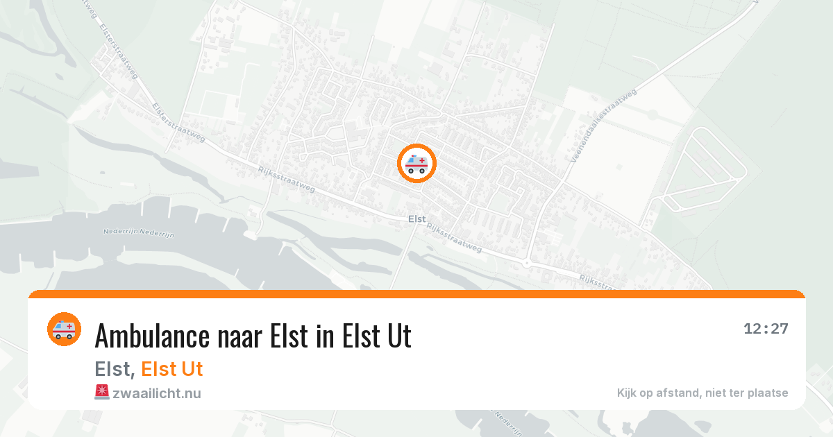 Ambulance naar Elst in Elst Ut — 15 jul 2026
