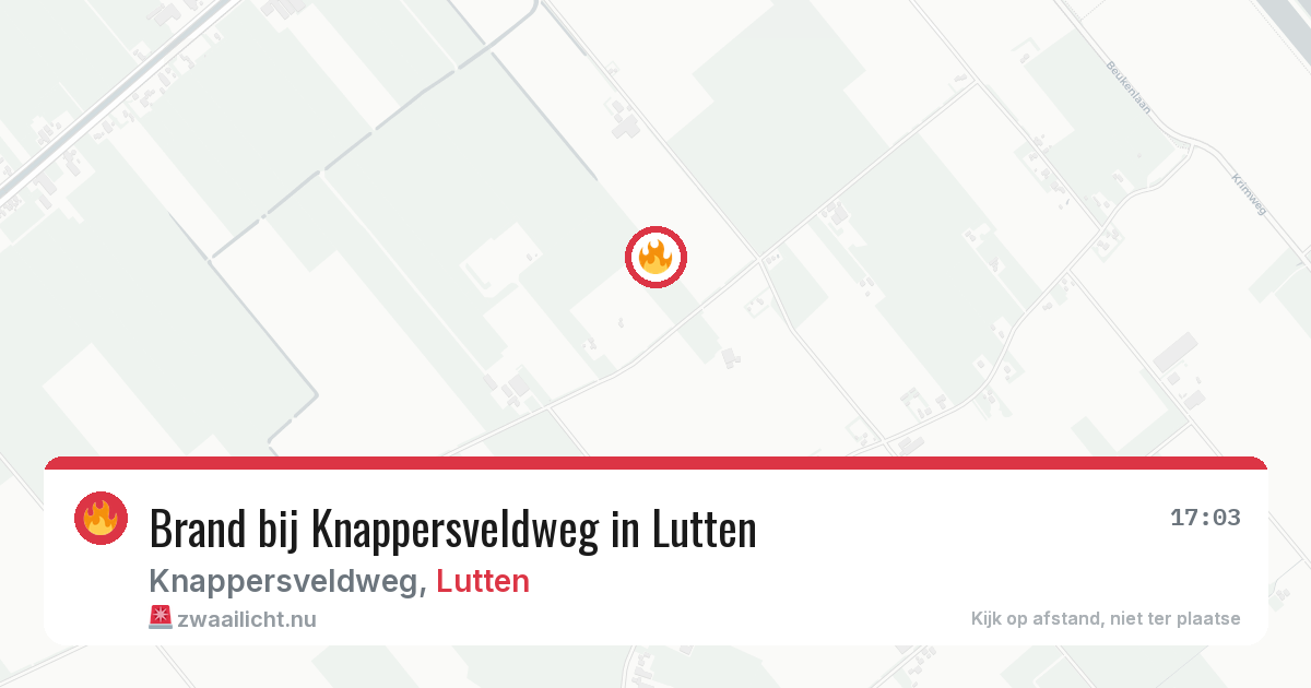 Brand bij Knappersveldweg in Lutten — 6 jun 2026