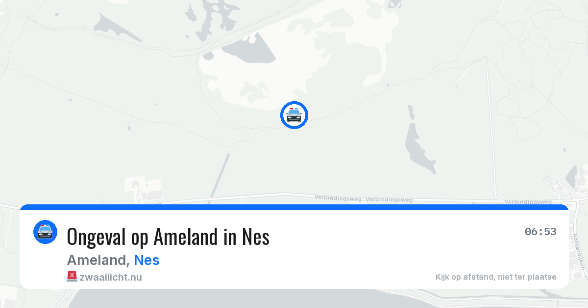 Ongeval op Ameland in Nes — 17 mei 2026