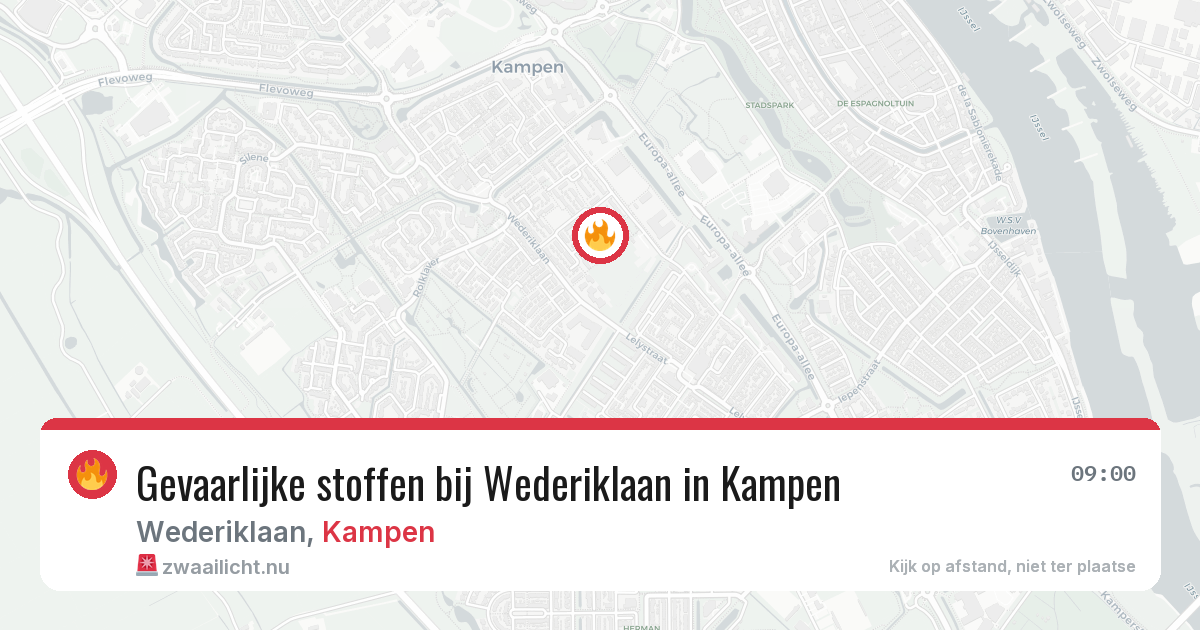 Gevaarlijke stoffen bij Wederiklaan in Kampen — 19 mei 2026