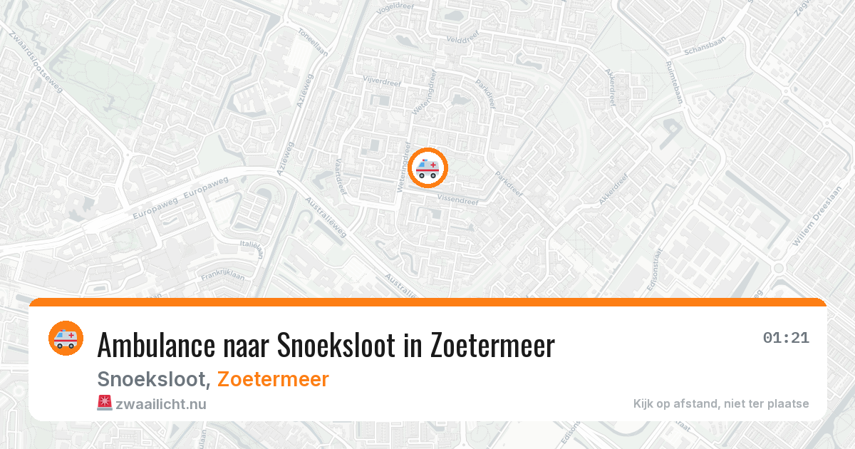 Ambulance naar Snoeksloot in Zoetermeer — 18 jul 2026