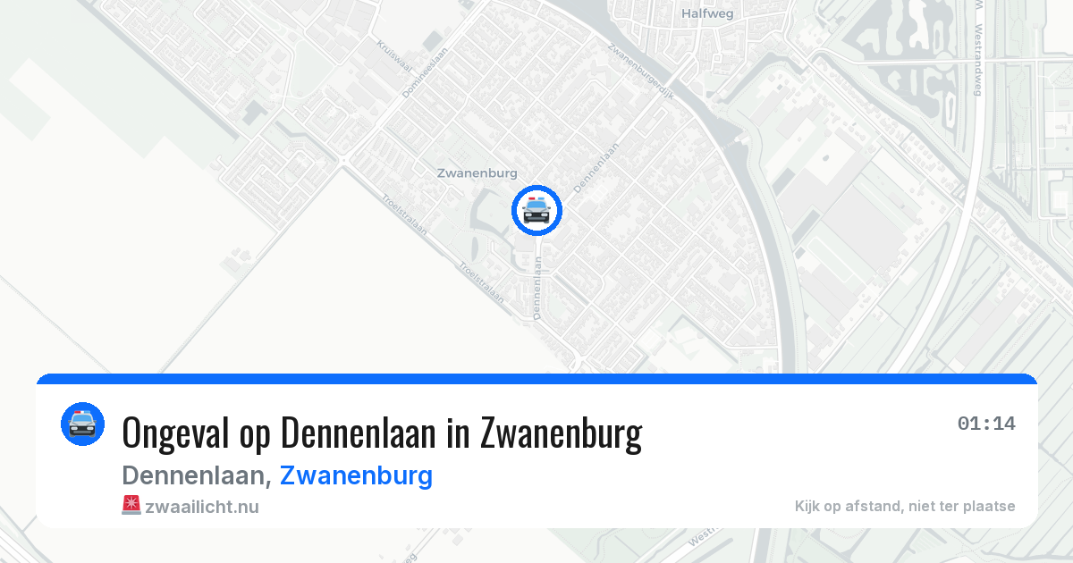Ongeval op Dennenlaan in Zwanenburg — 9 jul 2026