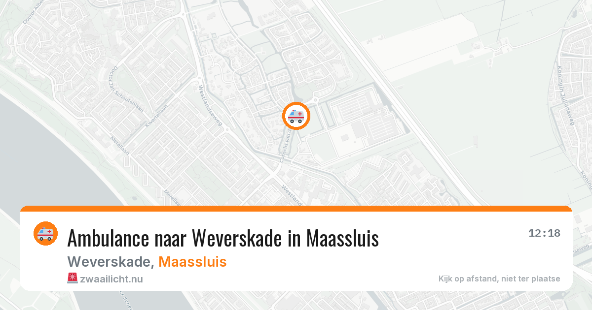 Ambulance naar Weverskade in Maassluis — 7 mei 2026