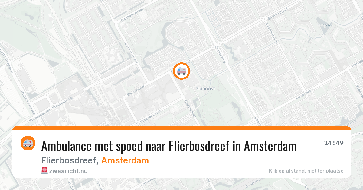 Ambulance met spoed naar Flierbosdreef in Amsterdam — 24 mrt 2026
