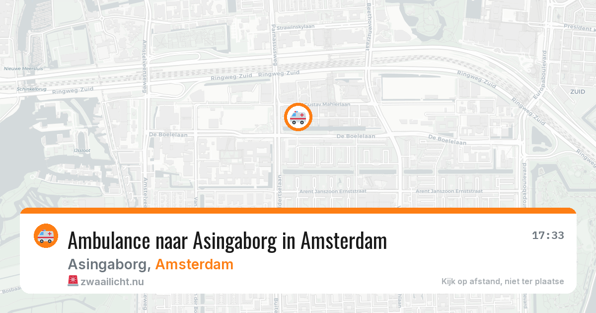 Ambulance naar Asingaborg in Amsterdam — 13 jul 2026