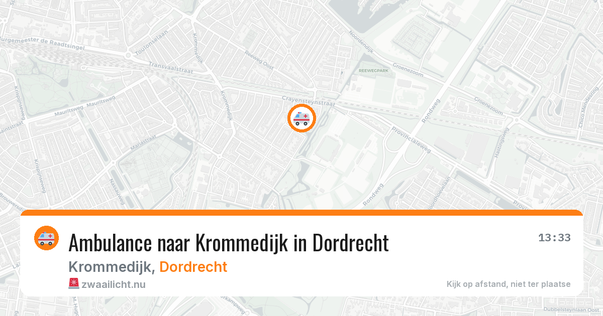 Ambulance naar Krommedijk in Dordrecht — 11 jul 2026