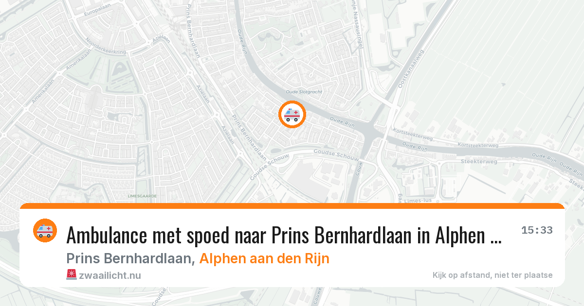 Ambulance met spoed naar Prins Bernhardlaan in Alphen aan den Rijn — 11 mei 2026