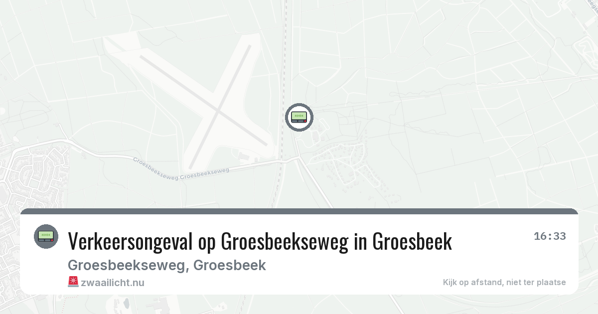 Verkeersongeval op Groesbeekseweg in Groesbeek — 25 jul 2026