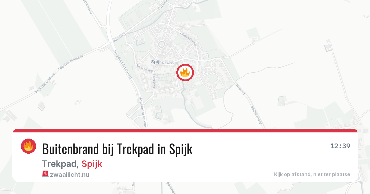 Buitenbrand bij Trekpad in Spijk — 20 jul 2026