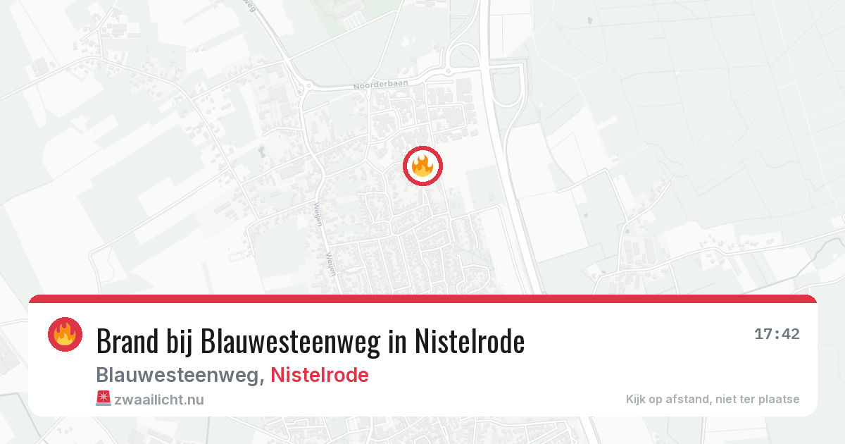 Brand bij Blauwesteenweg in Nistelrode — 24 feb 2026